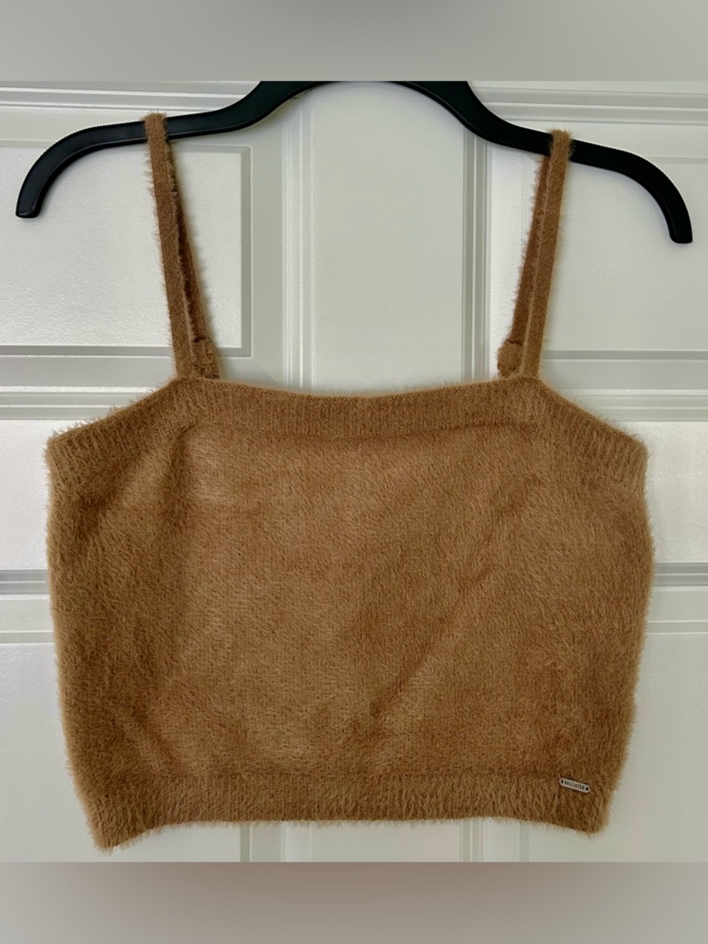 Hollister Fuzzy Camel Brown Cropped Camisole